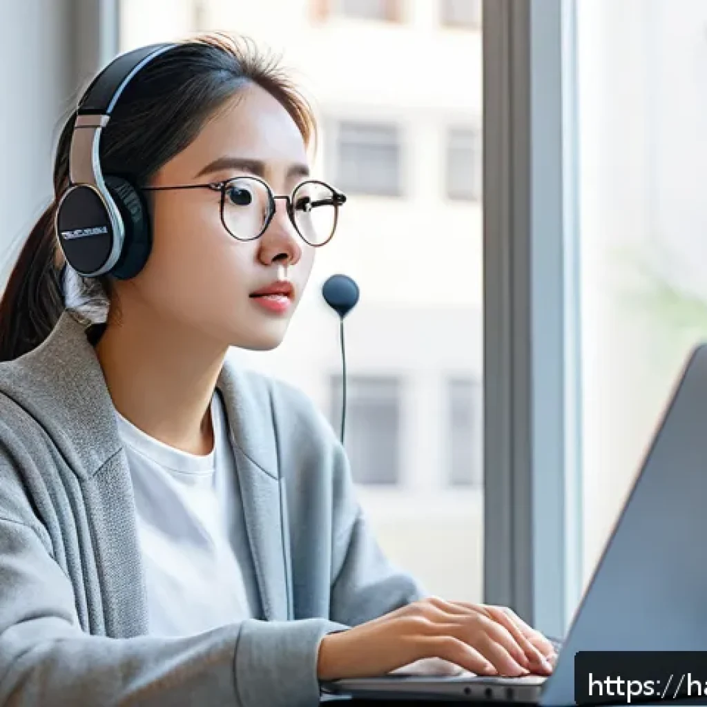 실패한 습관 추적의 원인과 극복 방법 - A focused young woman in a cozy, modern study room, sitting at a clean desk with a laptop and notebo...